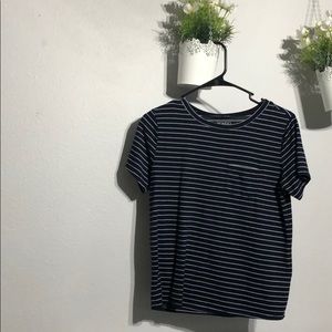 Blue and White Striped Tee